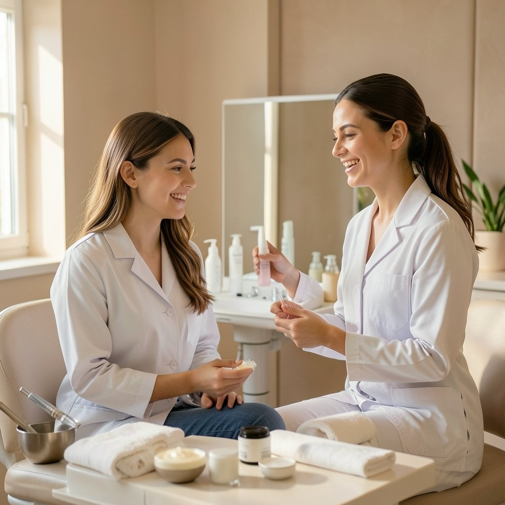 Skin rejuvenation facial treatment in the clinic